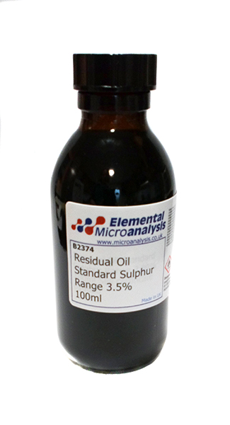 DISCONTINUED

Residual Oil Standard Sulphur Range 3.5%  100ml

Petroleum Distillates N.O.S 3 UN1268